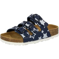 LICO Unisex Kinder Bioline Star Pantoletten, Marine Weiß, 34