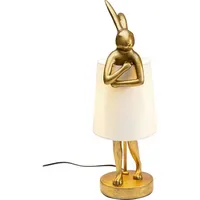 Kare DESIGN Tischleuchte Animal Rabbit Polyresin Weiß / Gold