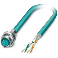 Phoenix Contact 1437708 Sensor-/Aktor-Einbausteckverbinder M12 Buchse, Einbau 2.00 m