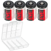 Eve 4x EVE Lithium 3,6V Batterie ER14250 1/2 AA