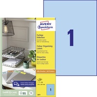 Avery Zweckform AVERY Zweckform Etiketten 3471 blau 210,0 x