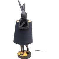 Kare DESIGN Tischleuchte Animal Rabbit Kunststoff Schwarz 68 cm