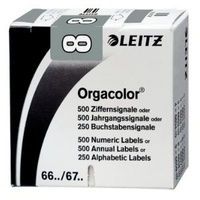 Leitz Orgacolor Ziffernsignal 8 500 Stück, grau