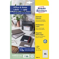 Avery Zweckform Etiketten, 38x21.2mm, weiß, 10 Blatt 3666-10