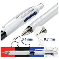 BIC 4 Colours 3+1 HB grau, Schreibfarbe: schwarz, blau,