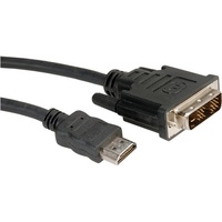 Roline Kabel DVI (18+1) ST - HDMI ST, schwarz,