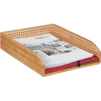 Relaxdays Briefablage braun