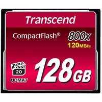 Transcend 800x R120/W60 CompactFlash Card 128GB (TS128GCF800)
