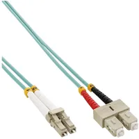 InLine LWL Duplex Kabel, LC/SC, 50/125μm, OM3, 15m