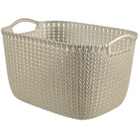 Curver 03700-X64-00 Strickoptik "L" 19 L Aufbewahrungskorb, Plastik, oasis