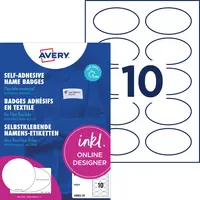 Avery Zweckform Namensetiketten J4882-20 Weiß 85,0 x 50,0 mm