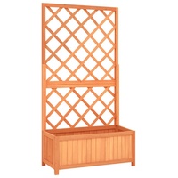 VidaXL Garten-Spalier mit Blumenkasten Braun 70x30x135 cm Tannenholz