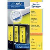 Avery Zweckform Ordneretiketten, 192x61mm, gelb, 100 Blatt (400 Etiketten)