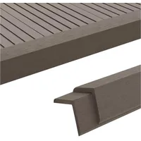 VidaXL Winkelleisten 5 Stk. WPC 170 cm Dunkelbraun