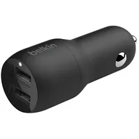 Belkin BoostCharge Dual USB-A Car Charger 24W schwarz (CCB001btBK)