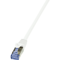 Logilink Netzwerkkabel, Patchkabel CAT 6a S/FTP 1.00 m Weiß