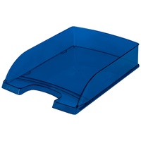 Leitz Briefablage Plus blau-transparent