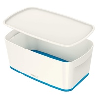 Leitz MyBox Aufbewahrungsbox 5,0 l perlweiß/blau 31,8 x 19,1