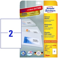 Avery Zweckform AVERY Zweckform Etiketten A5, weiß 25 Blatt
