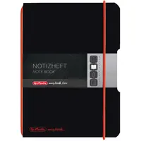 Herlitz Notizheft my.book flex A6 kariert Schwarz