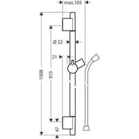 Hansgrohe Unica S Puro 90cm mit Brauseschlauch (28631700)