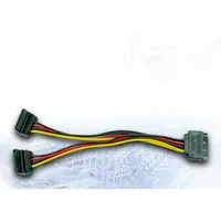 Inter-Tech 1x 15-Pin SATA Strom Stecker auf 2x 15-Pin