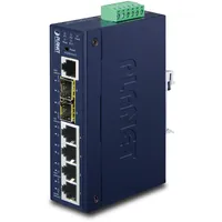 Planet IGS-5225-4T2S (6 Ports), Netzwerk Switch Blau