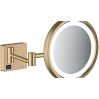 Hansgrohe AddStoris Kosmetikspiegel, mit LED Leuchte, Brushed bronze