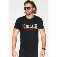 Lonsdale Herren T-Shirt Two Tone Schwarz, L