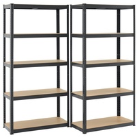Juskys Lagerregal Basic 2er Set 180x90x40 cm - Grau
