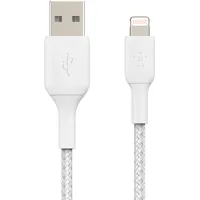 Belkin Lightning Lade/Sync Kabel 15cm, ummantelt, mfi zert, weiß