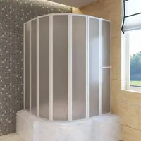 VidaXL Duschwand 140 x 168 cm 7 Paneele Faltbar