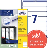 Avery Zweckform AVERY Zweckform Ordneretiketten 192x38mm, weiß