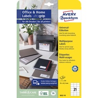 Avery Zweckform Etiketten, 70x42.3mm, weiß, 10 Blatt (3652-10)