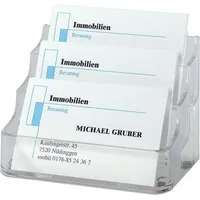 Sigel Visitenkartenaufsteller VA130 Spezial 210 Karten Transparent 9,4 x