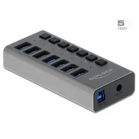 DeLock Externer SuperSpeed USB Hub mit 7 Ports +