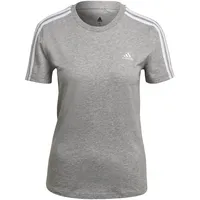 Adidas LOUNGEWEAR Essentials Slim 3-Streifen T-Shirt Medium Grey Heather