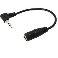 DeLock Audiokabel 2,5mm Klinken-Stecker gewinkelt - 3,5mm Klinken-Buchse 0,14m