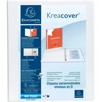 Exacompta Präsentations-Ringbuch, A4 Maxi, 4D-Ring Ringordner 44mm weiß