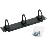 Triton 10" Rangierpanel, Kabelführung, 1 HE, RAL 9005 schwarz,