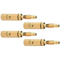 Oehlbach 3009 Lautsprecher-Steckverbinder Stecker, gerade Polzahl: 3 Gold