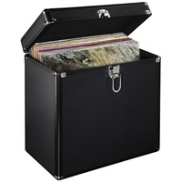 Hama LP-Koffer (Platten), CD- & Schallplatten, Aufbewahrung, Schwarz
