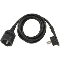 Brennenstuhl Verl.-Kabel 2m H05VV-F3G1,5 sw. mit Winkel-Flachstecker 2 m,