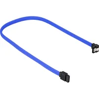 Sharkoon Sata III Kabel 90° sleeve - blau, 30