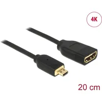 DeLock High Speed mit Ethernet HDMI Adapterkabel Typ-A/Typ-D Micro