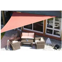 Eduplay 160149 Sonnenschutz Sonnensegel, 3x3m, Quadrat, wasserabweisend, rostrot
