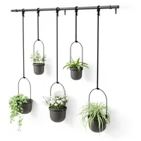 Umbra Triflora Hängeblumentopf, Wandvase, Blumentopf, Blumenampel für Wand- Deckenanbringung,