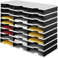 Styro Sortierstation styrodoc Trio 24 Fächer H573xB723xT331mm Polystyrol grau/schwarz