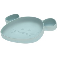 Lässig Silikon Kinderteller mit Saugfuß Little Chums Mouse blue,