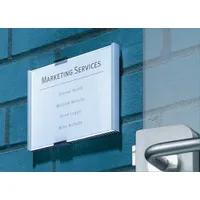 Durable Türschild INFO SIGN Metall silber DIN A5 quer